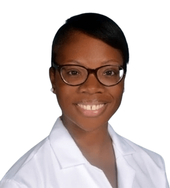 Headshot of Shonte Fraser-Damas, M.D., MHMS, M.B.A.